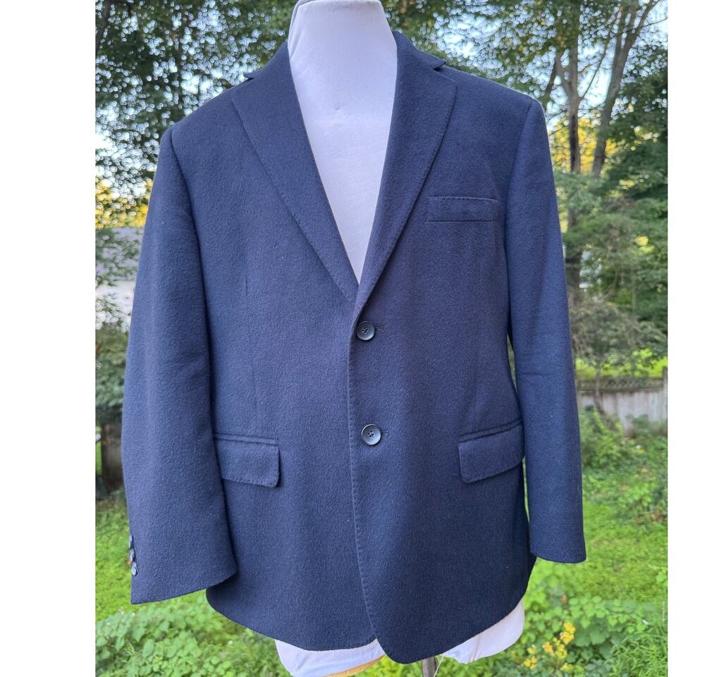 Bloomingdale's Men's Store-100% Cashmere Sport Coat Navy Blazer-Men's 42S